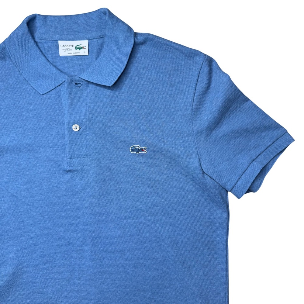 Lacoste for J.Crew Polo Shirt Mens 5 Blue Short Sleeve Cotton preppy designer